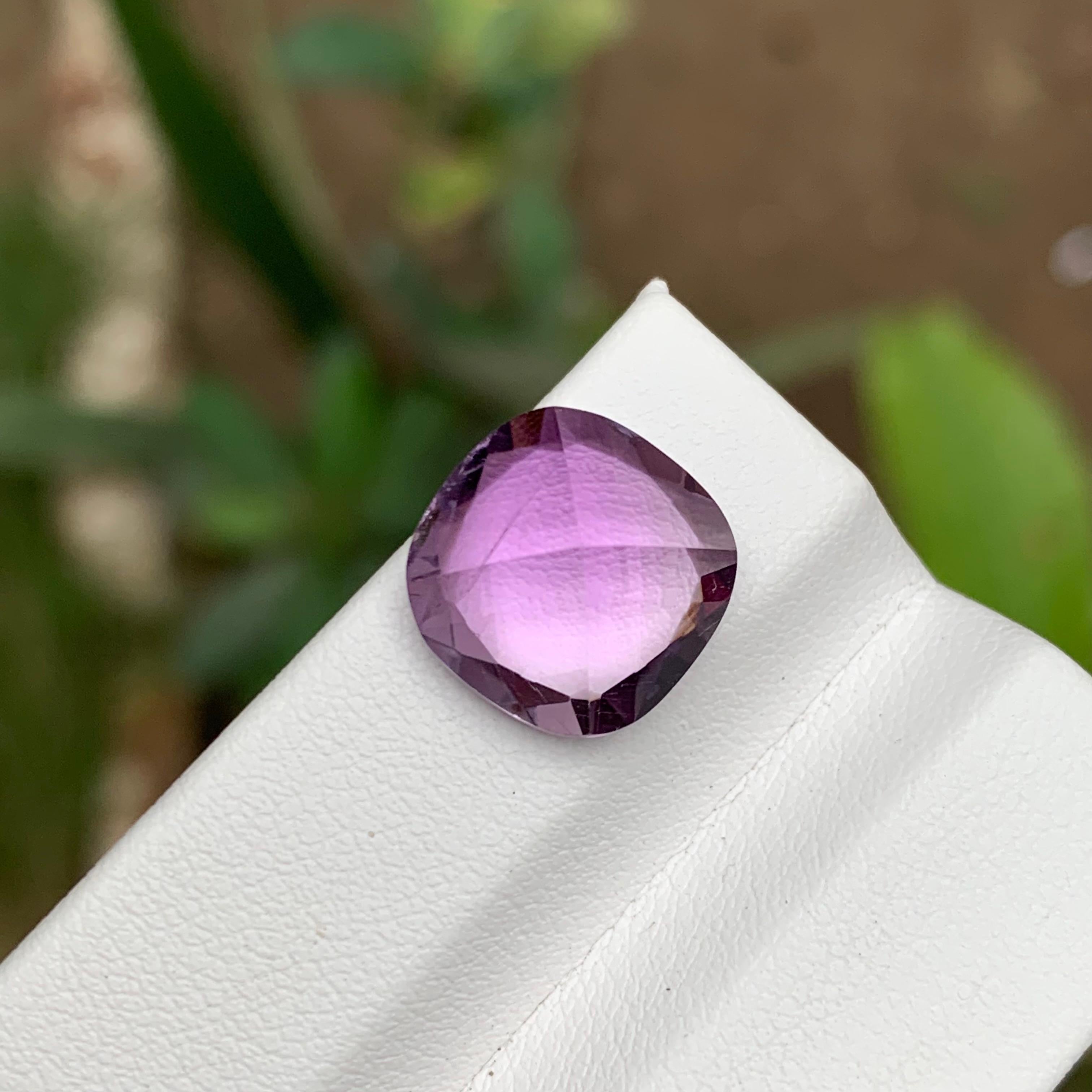 Taglio cuscino Anello con ametista naturale viola, ciondolo con gemma sciolta 6,40 ct taglio cuscino - Gioielli in vendita