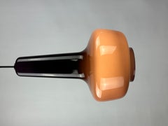 Purple opaline glass pendant lamp KRETA for Holmegaard by Jacob Bang 1960