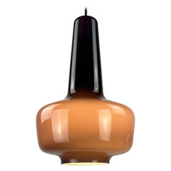 Purple opaline glass pendant lamp KRETA for Holmegaard by Jacob Bang 1960
