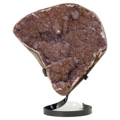 Antique Purple Orange Amethyst Druze Mineral Specimen Sculpture