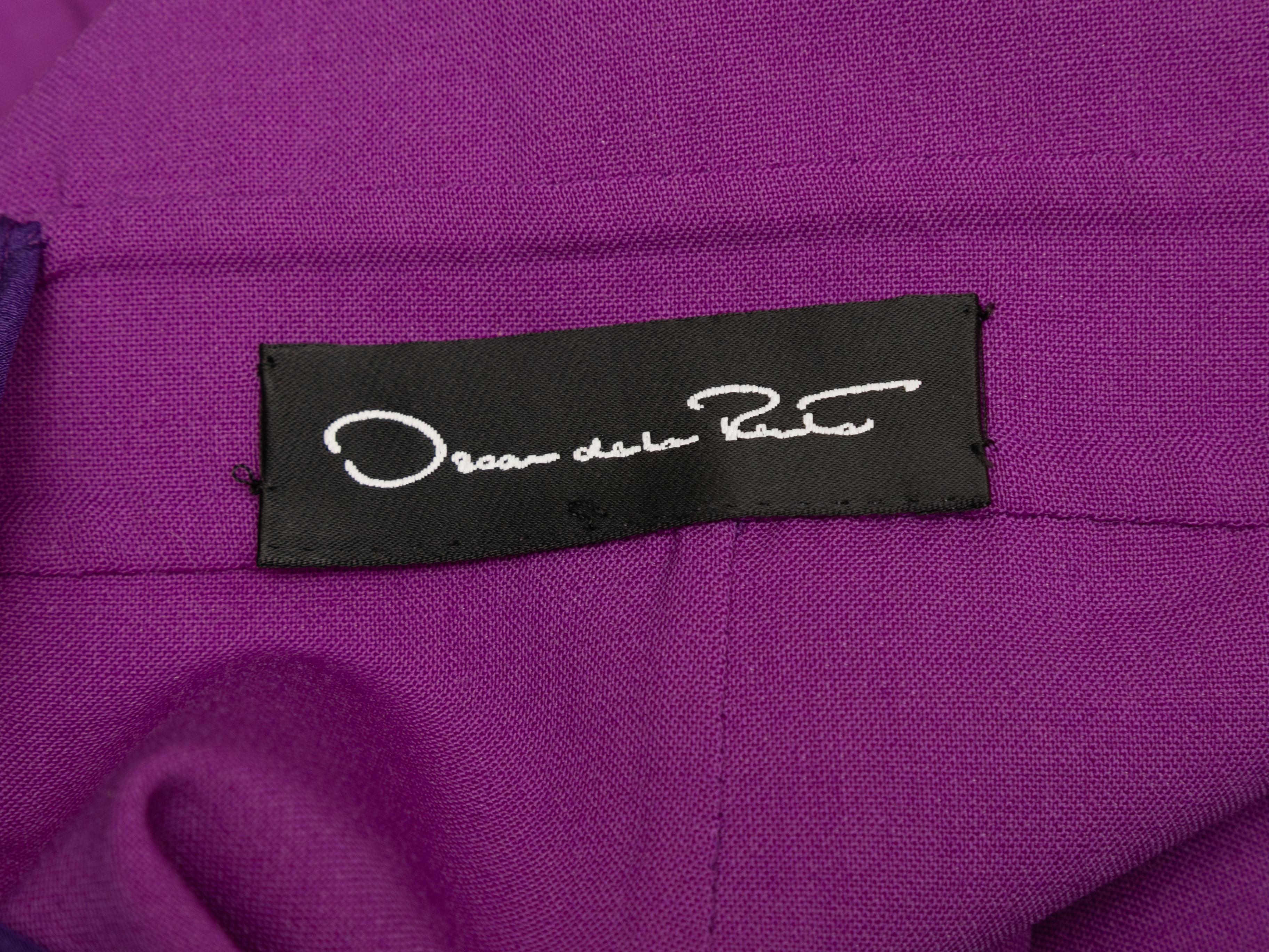 Women's or Men's Purple Oscar de la Renta Bow Halter Dress Size US S For Sale