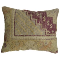 Purple Oushak Rug Pillow