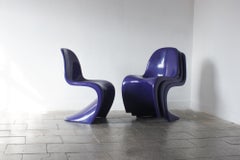 Sillas Panton púrpura de Verner Panton para Herman Miller / Felhbaum , 1976, Juego o