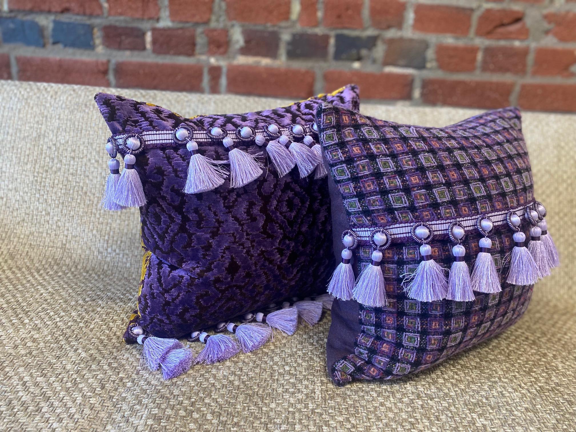 Contemporary Purple Passion Pillow #B For Sale
