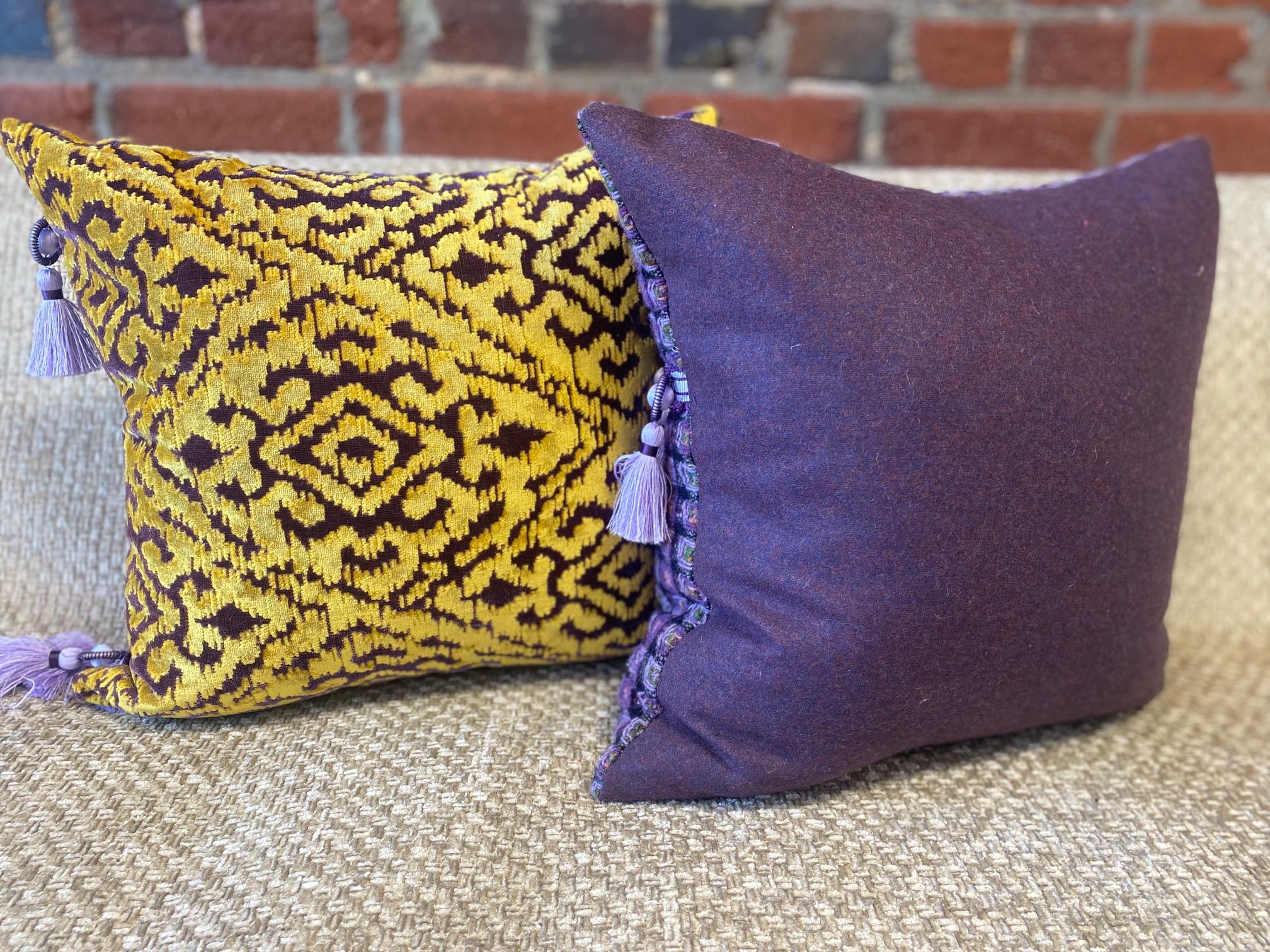 Velvet Purple Passion Pillow #B For Sale