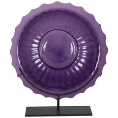 Purple Peking Glass Charge on Stand