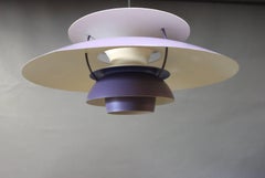 PH5 Pendant Painted In Purple By Poul Henningsen For Louis Poulsen