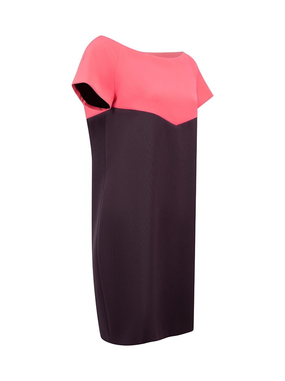 CONDITION is Very good. Minimal wear to dress is evident. Minimal wear to the underarm lining with slight discolouration on this used Versace designer resale item.





Details


Purple and pink

Polyester

Dress

Colour block design

Round
