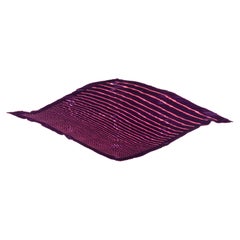 Pañuelo plisado de seda Hermes morado y rosa