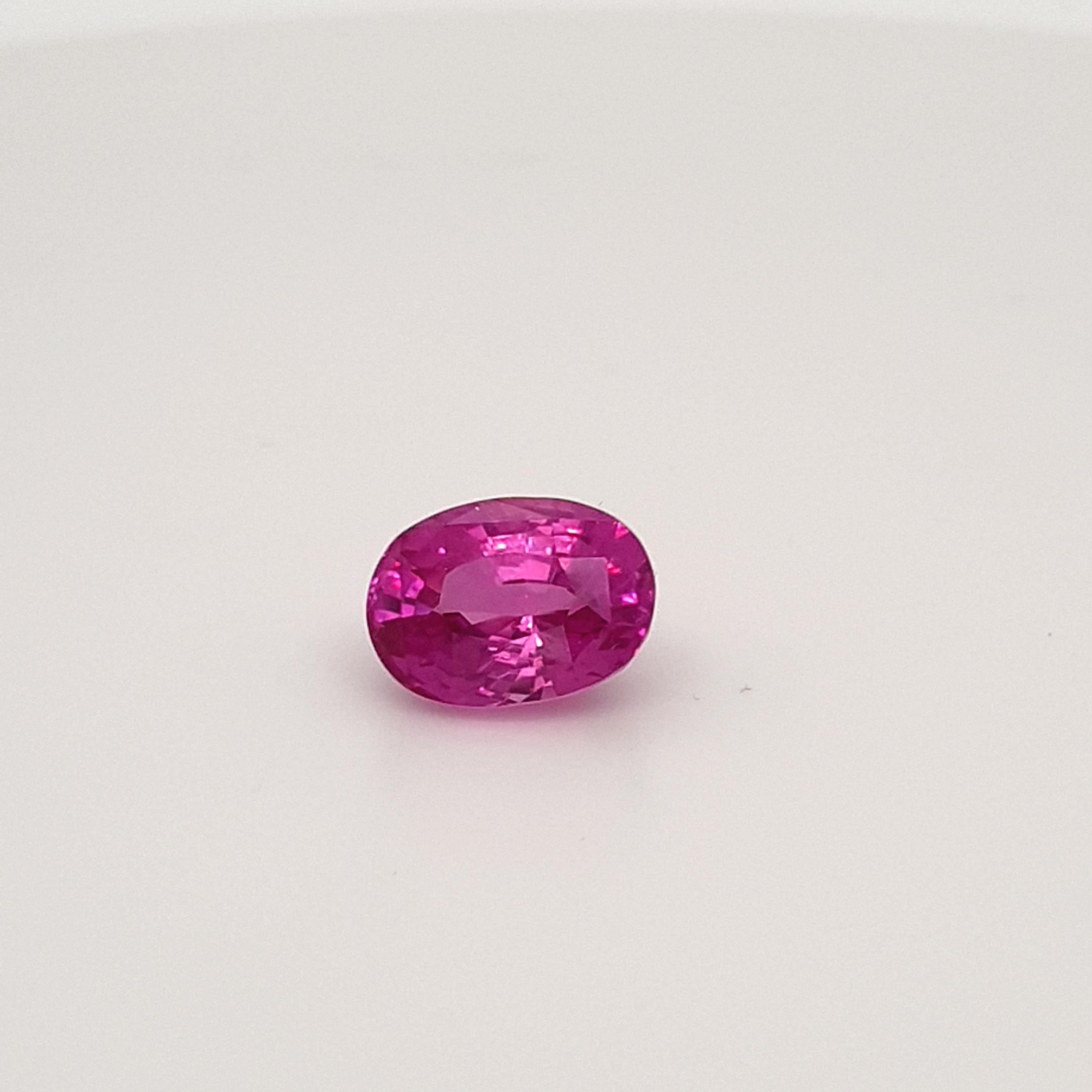 Purple Pink Sapphire, No Heat, Certified Gem, 4, 46 Ct., Loose Gemstone For Sale 1