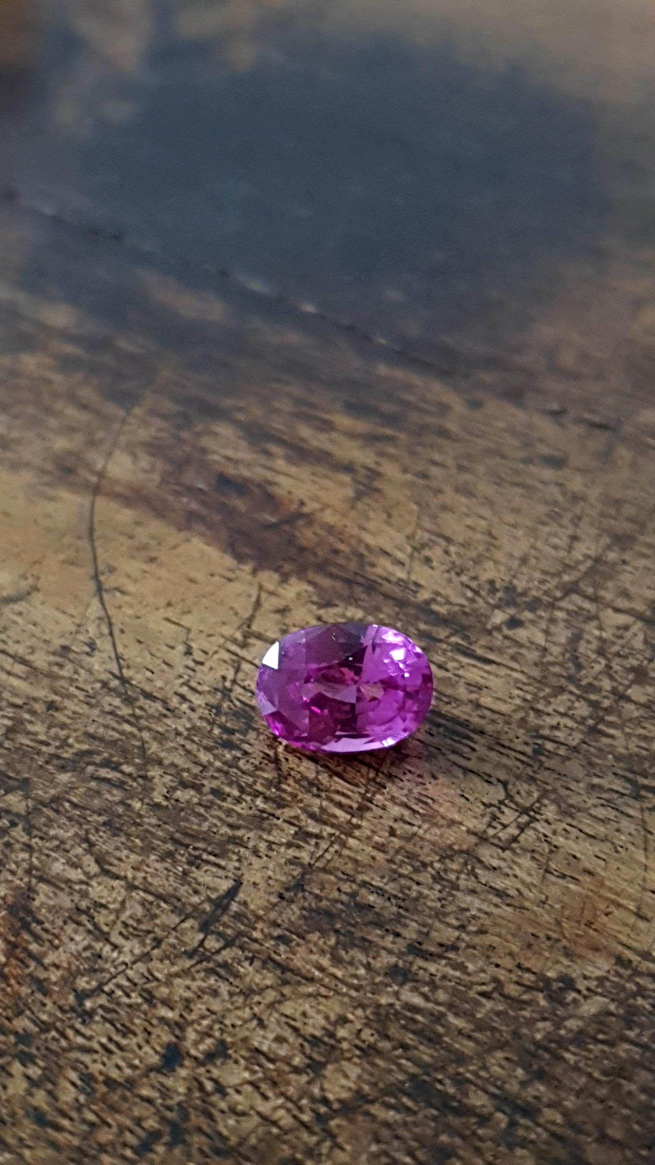 Purple Pink Sapphire, No Heat, Certified Gem, 4, 46 Ct., Loose Gemstone For Sale 2