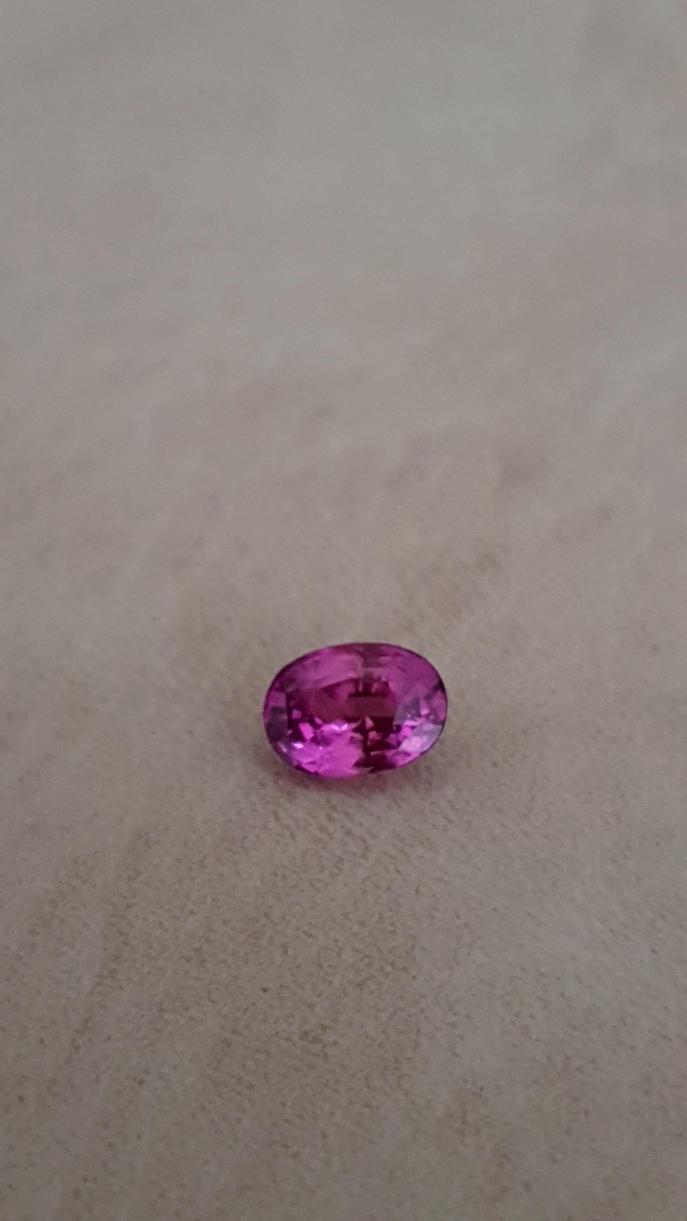 Purple Pink Sapphire, No Heat, Certified Gem, 4, 46 Ct., Loose Gemstone For Sale 4