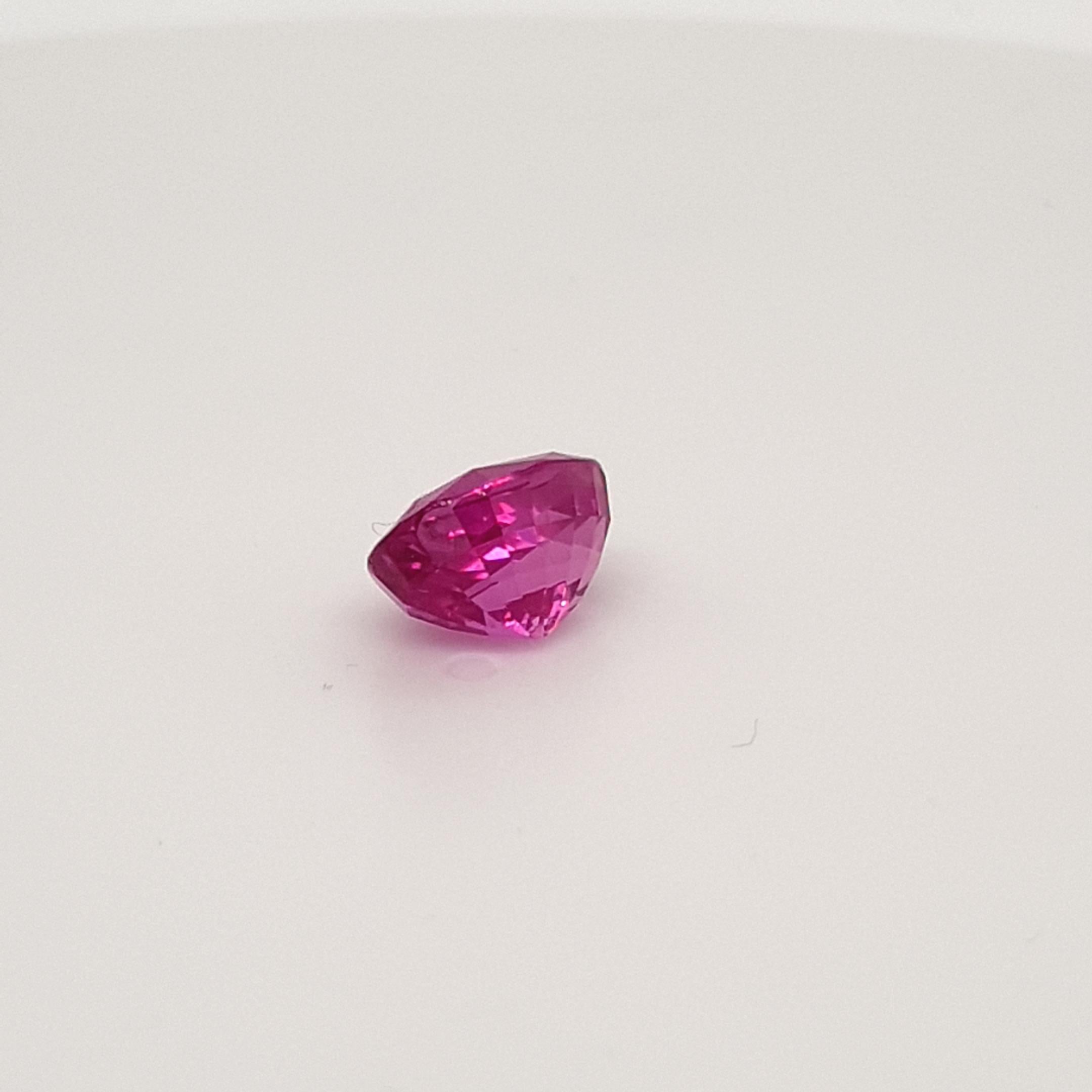 Women's or Men's Purple Pink Sapphire, No Heat, Certified Gem, 4, 46 Ct., Loose Gemstone For Sale