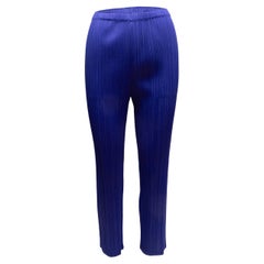 Purple Pleats Please Issey Miyake Plisse Skinny-Leg Pants Designer Size 4