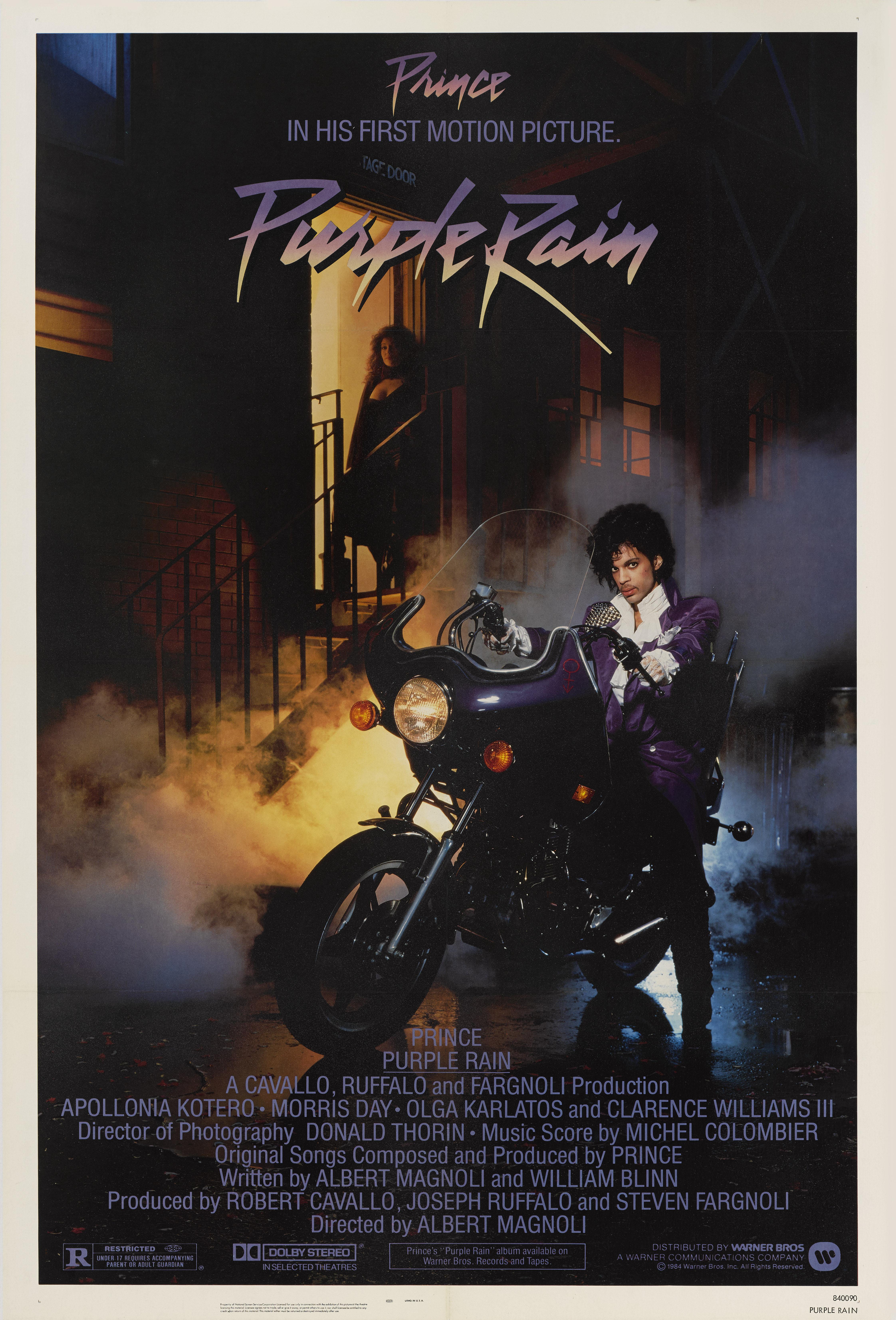 Original US film poster for the 1984 music drama starring Prince, Apollonia Kotero, Morris Day.
The film was directed by Albert Magnoli.
  