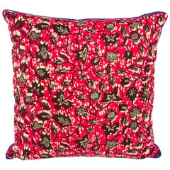 Purple/Red and Purple Backed African Wax Print Pillow