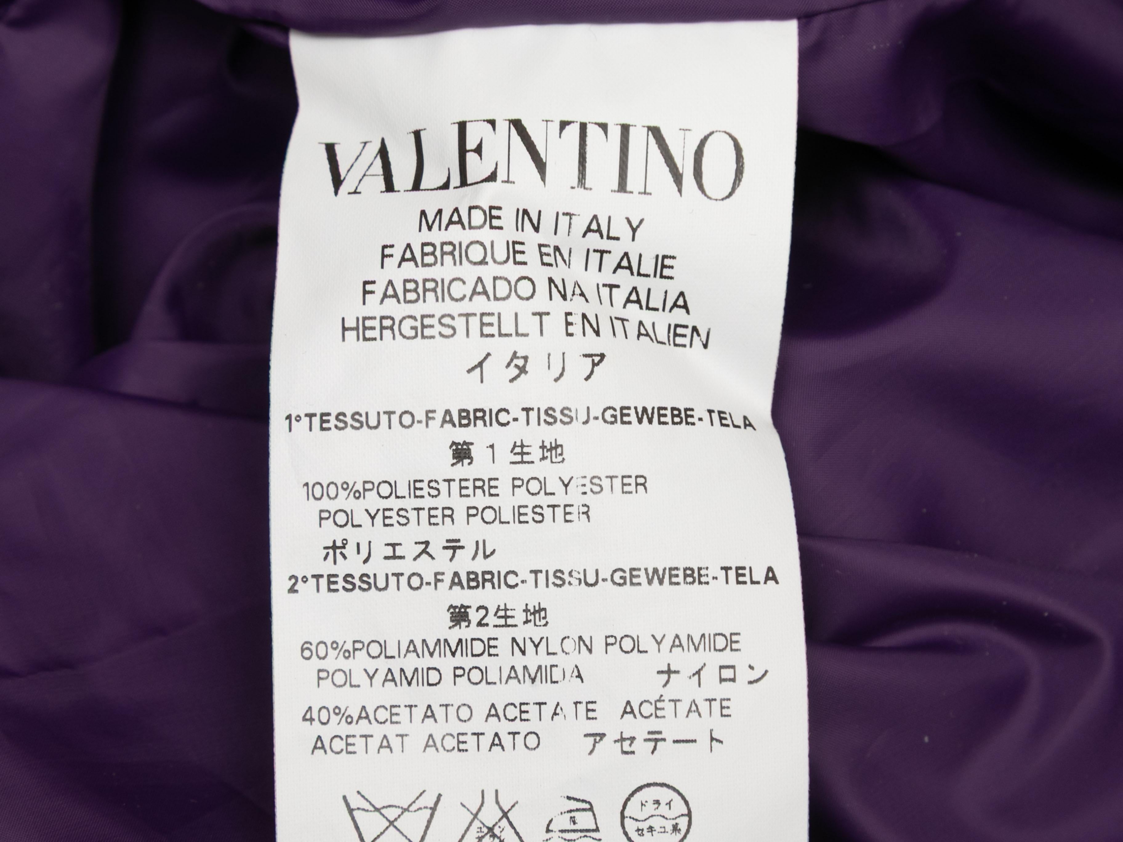 Purple Red Valentino Longline Windbreaker Jacket Size IT 40 For Sale 3