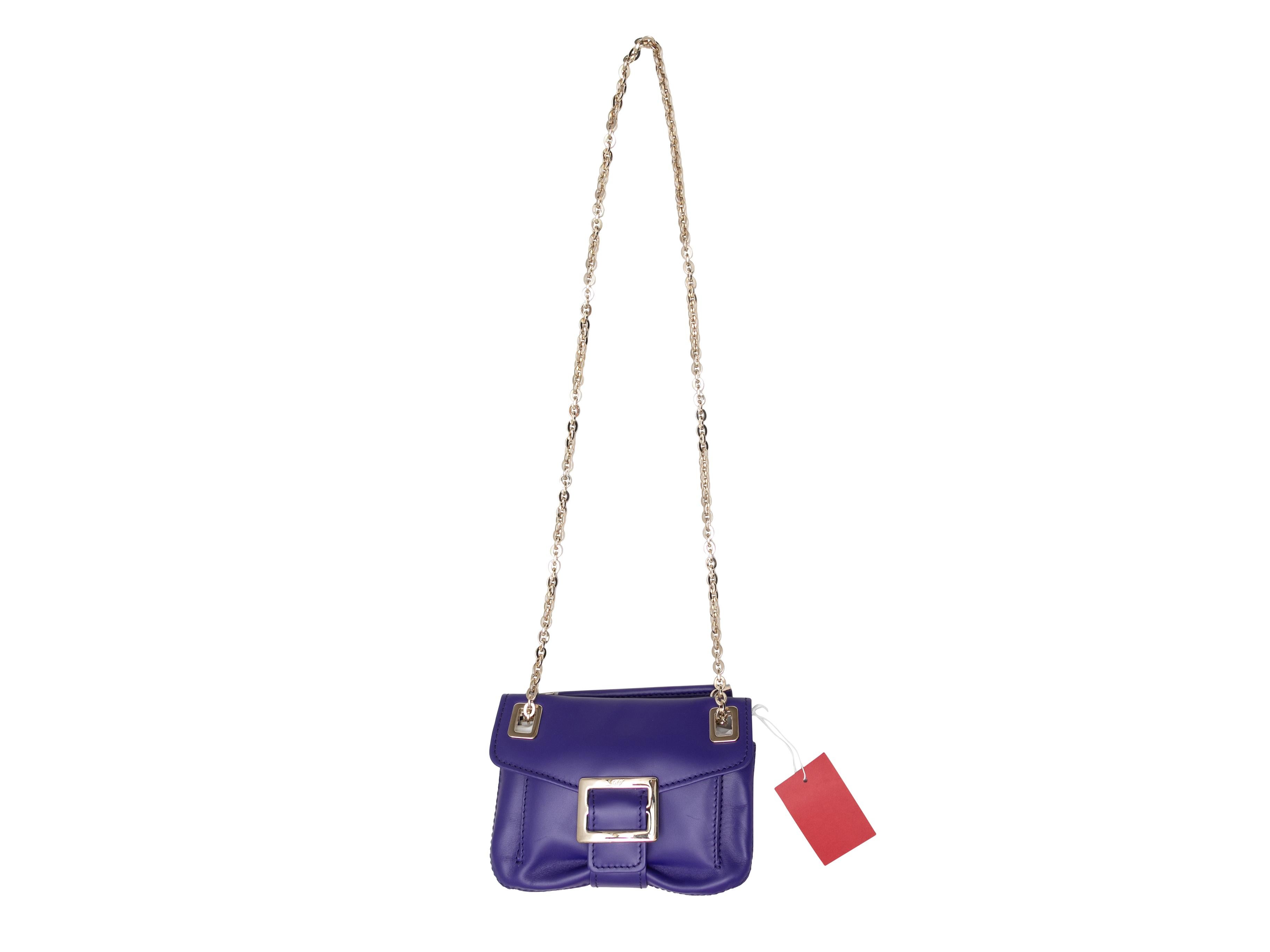 Purple Roger Vivier Metro Micro Crossbody Bag For Sale 1