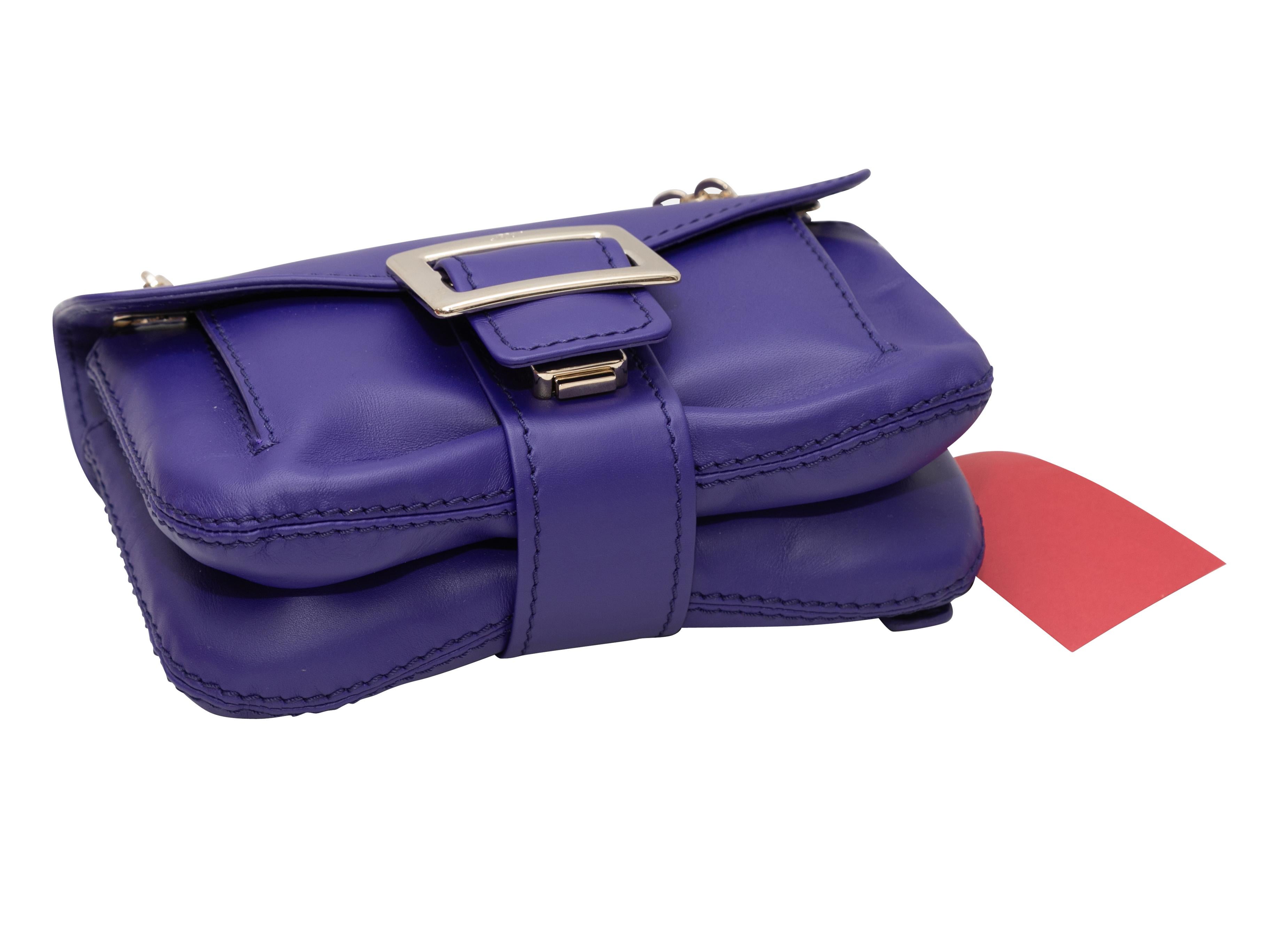 Purple Roger Vivier Metro Micro Crossbody Bag For Sale 2