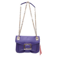 Purple Roger Vivier Metro Micro Crossbody Bag