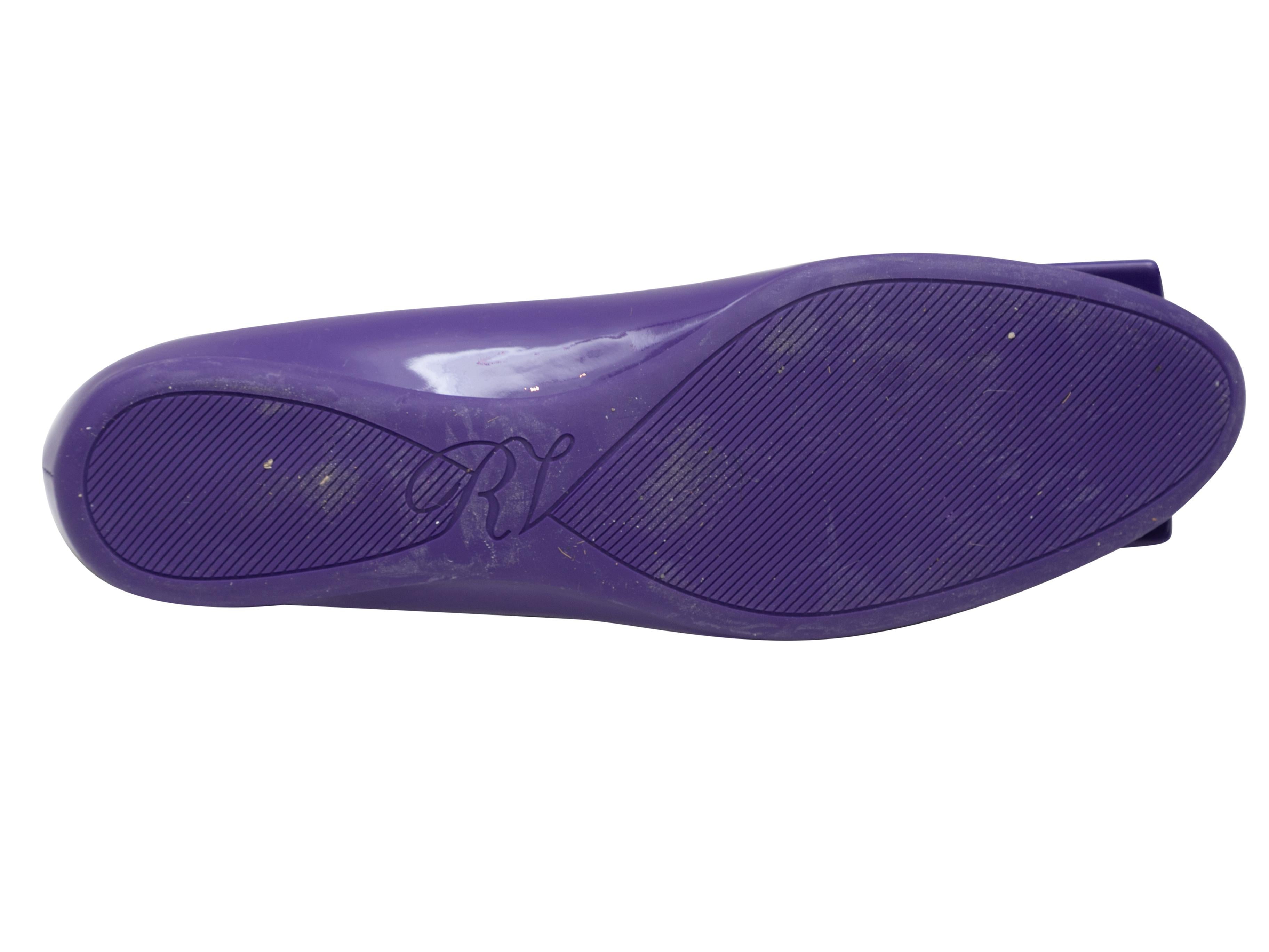 Purple Roger Vivier Patent Gommette Flats Size 39 1