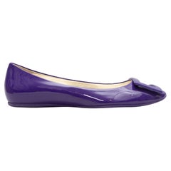 Purple Roger Vivier Patent Gommette Flats Size 39