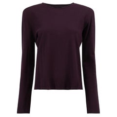Top à col rond et à manches longues violet Taille M
