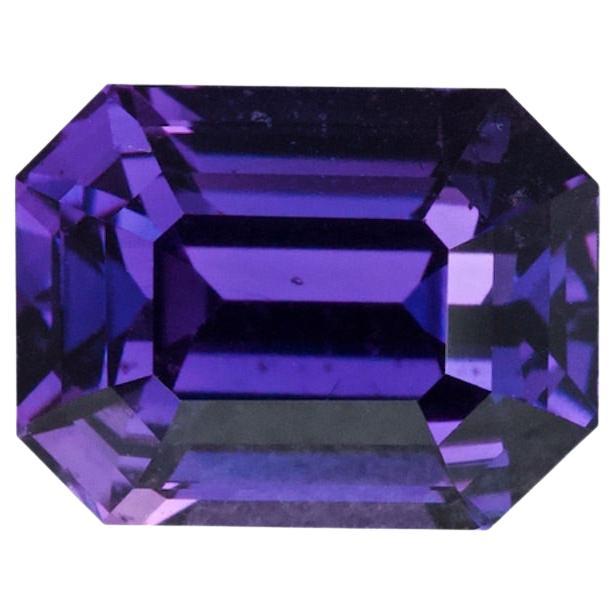 Purple Sapphire 2.54 Ct Emerald Cut Unheated, Loose Gemstone