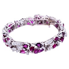 Purple Sapphire and Diamond Bracelet
