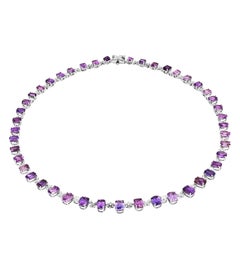 Collier en saphir violet et diamant