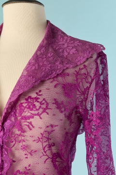 Purple see-through lace corsage LOLITA LEMPICKA