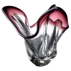 Purple seguso vase in murano glass, italy, 1960