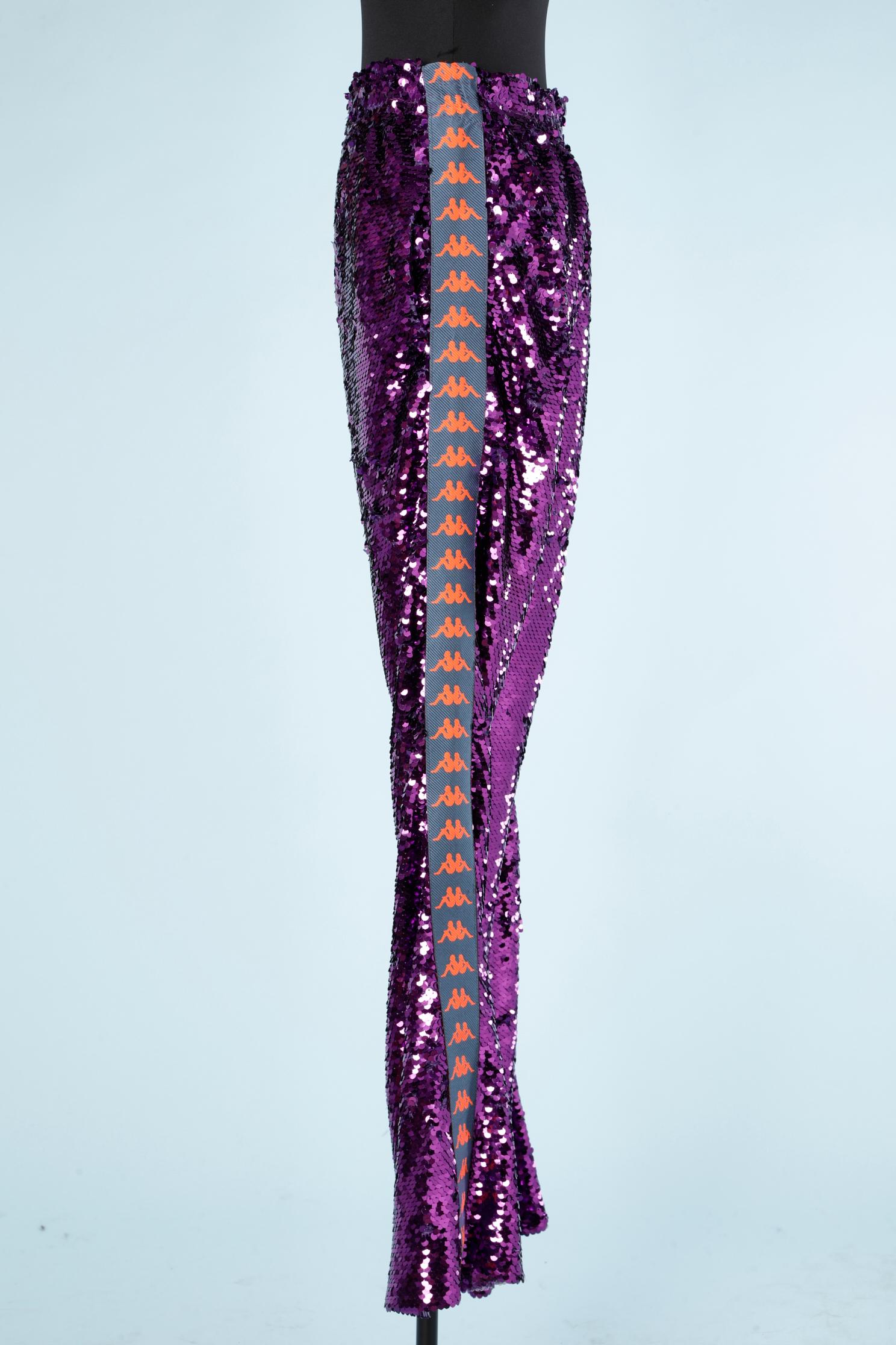 purple sequin pants