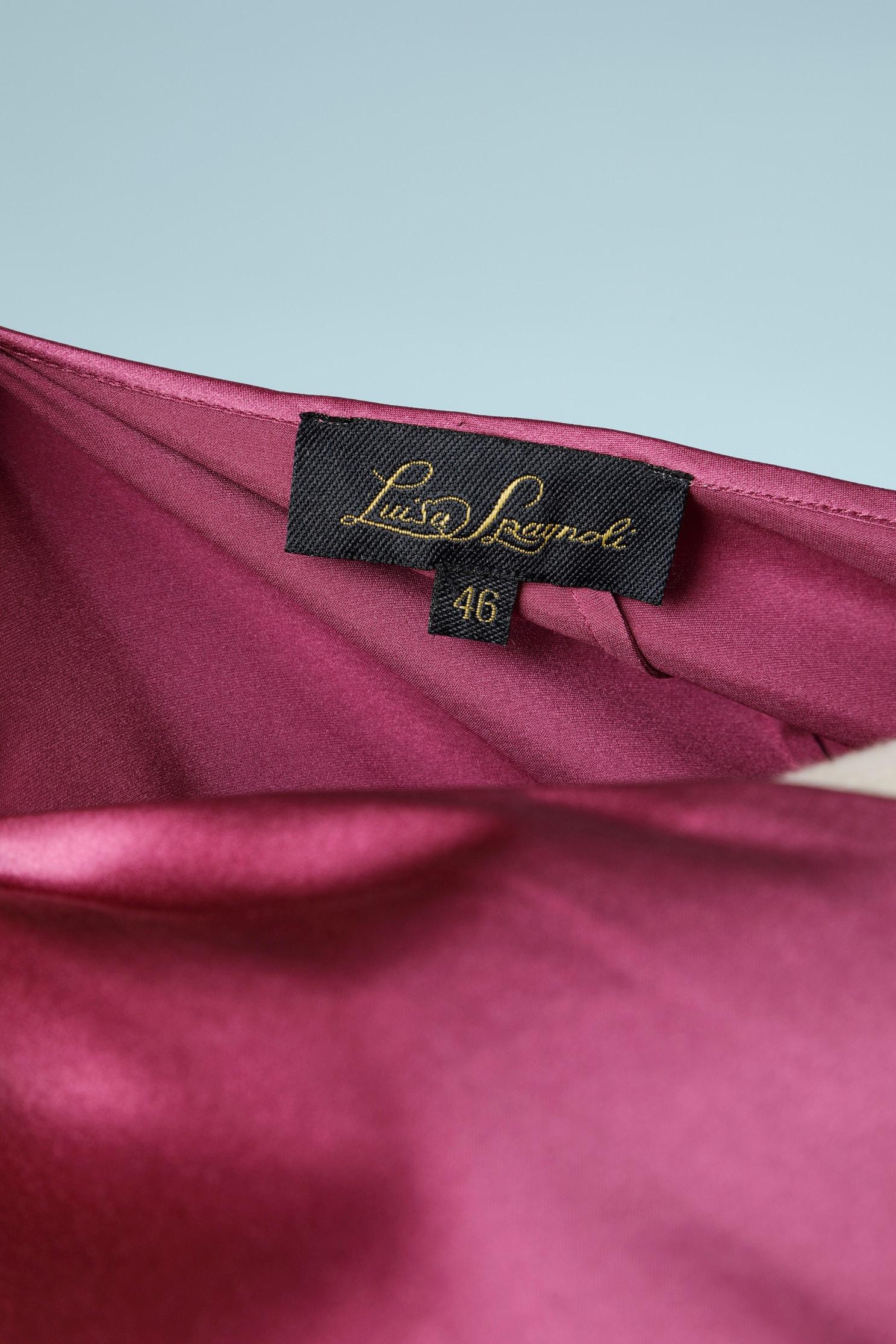 Purple silk draped and twisted sleeveless top Luisa Spagnoli For Sale 2