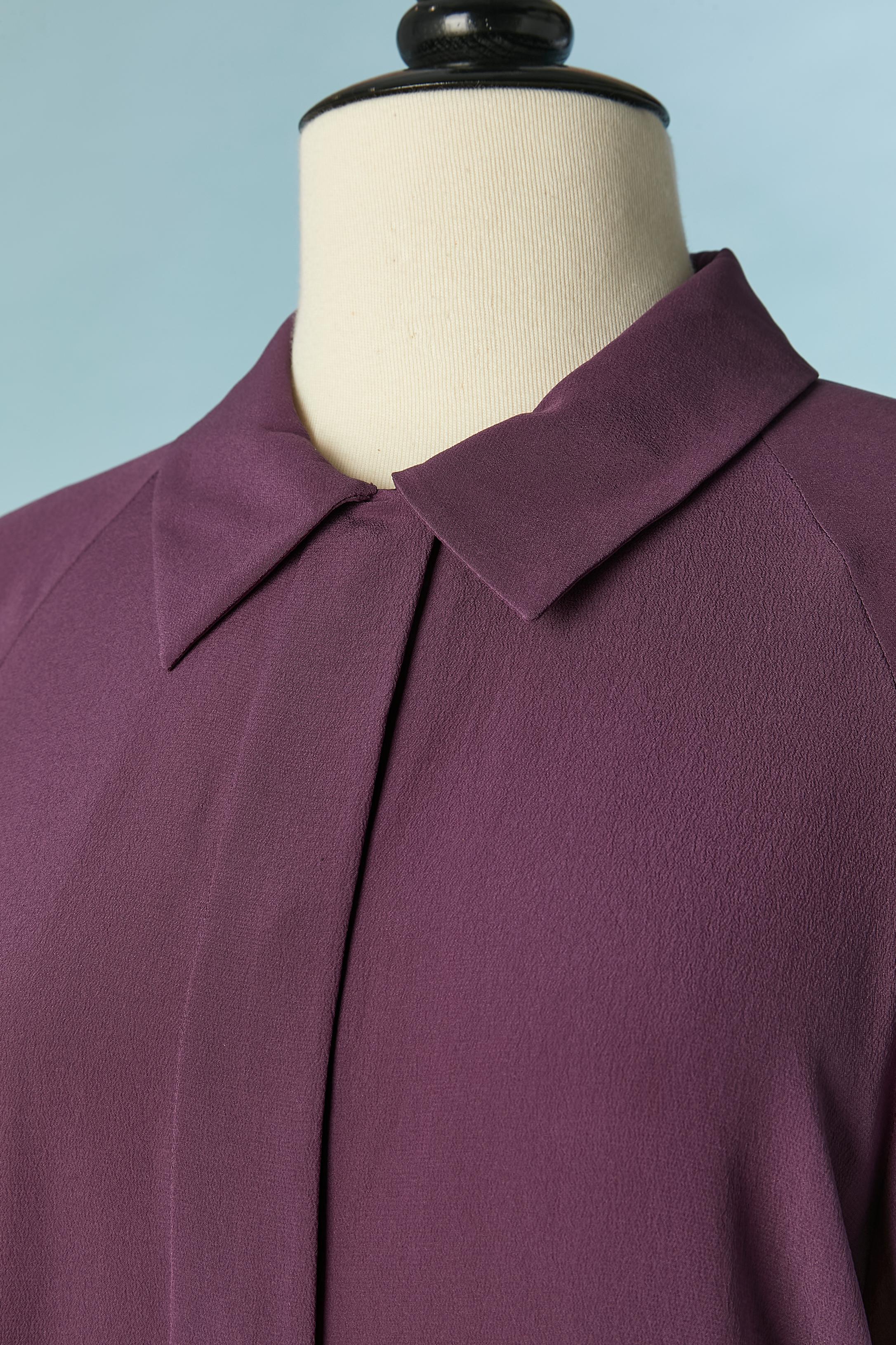 Purple silk shirt with bat sleeves Chloé  In Excellent Condition For Sale In Saint-Ouen-Sur-Seine, FR