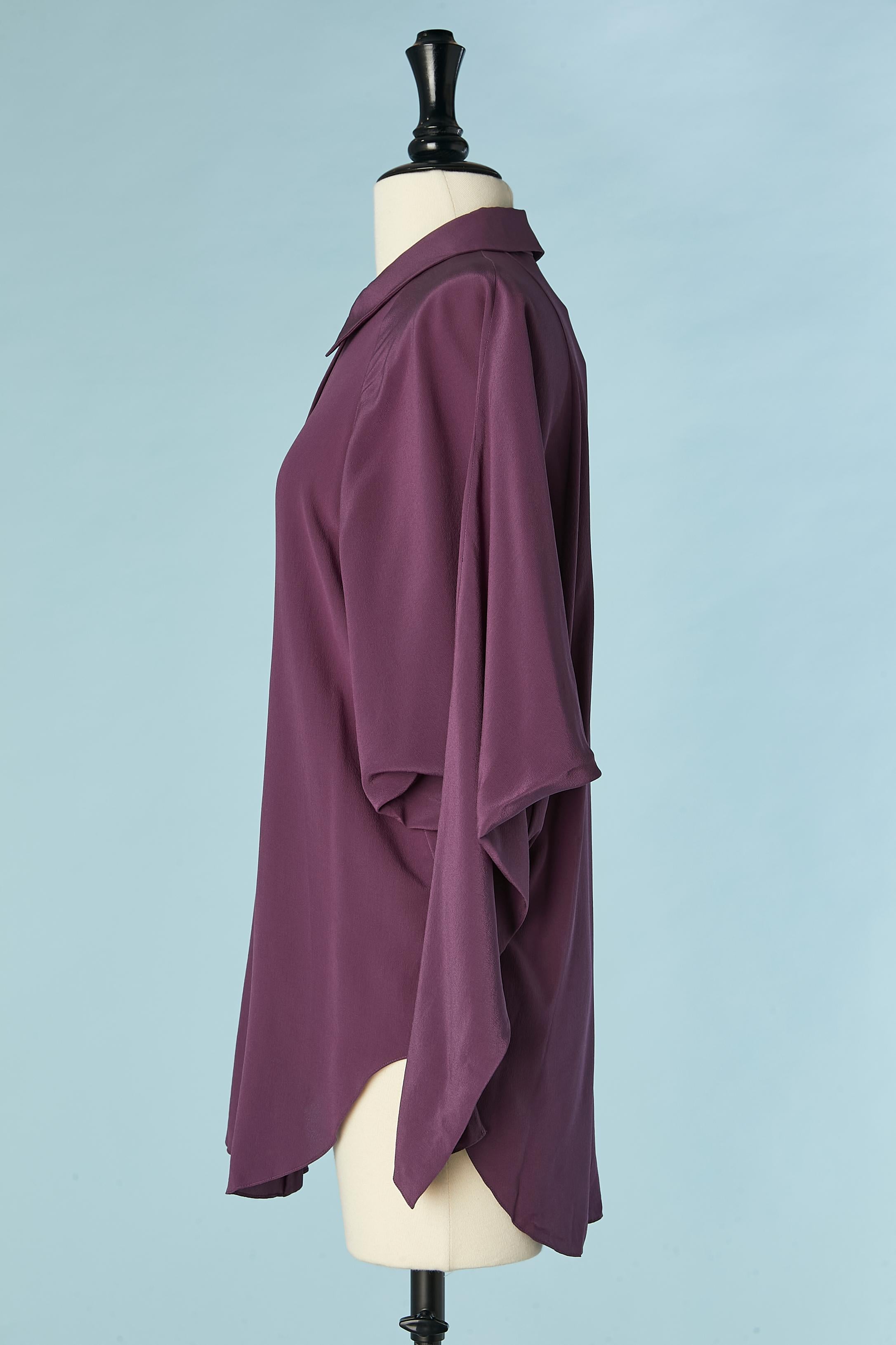 Women's Purple silk shirt with bat sleeves Chloé  For Sale