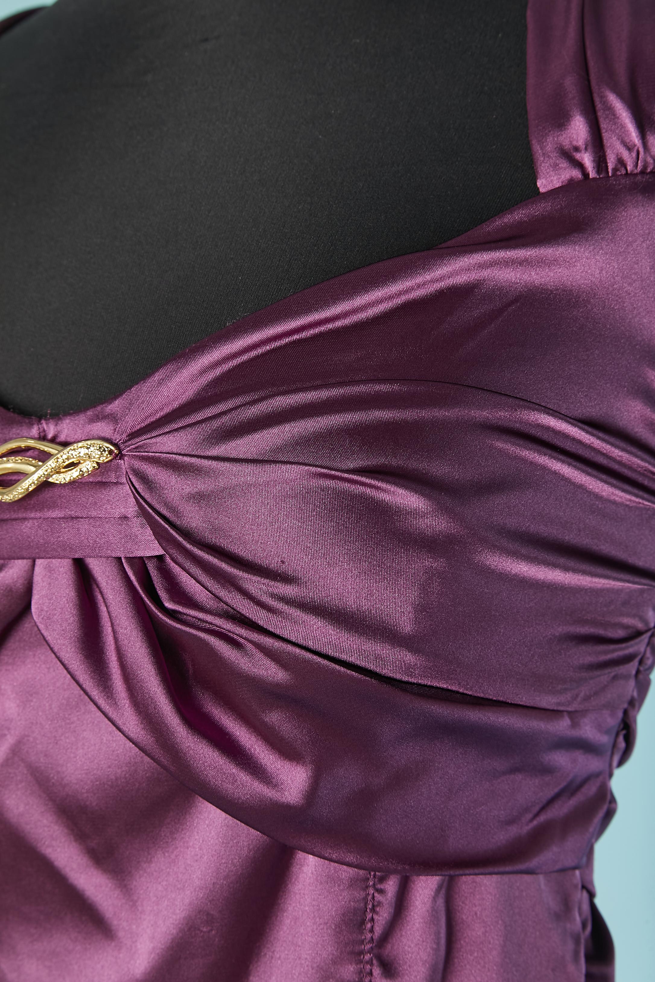Black Purple sleeveless cocktail dress Roberto Cavalli ( New with tag) For Sale