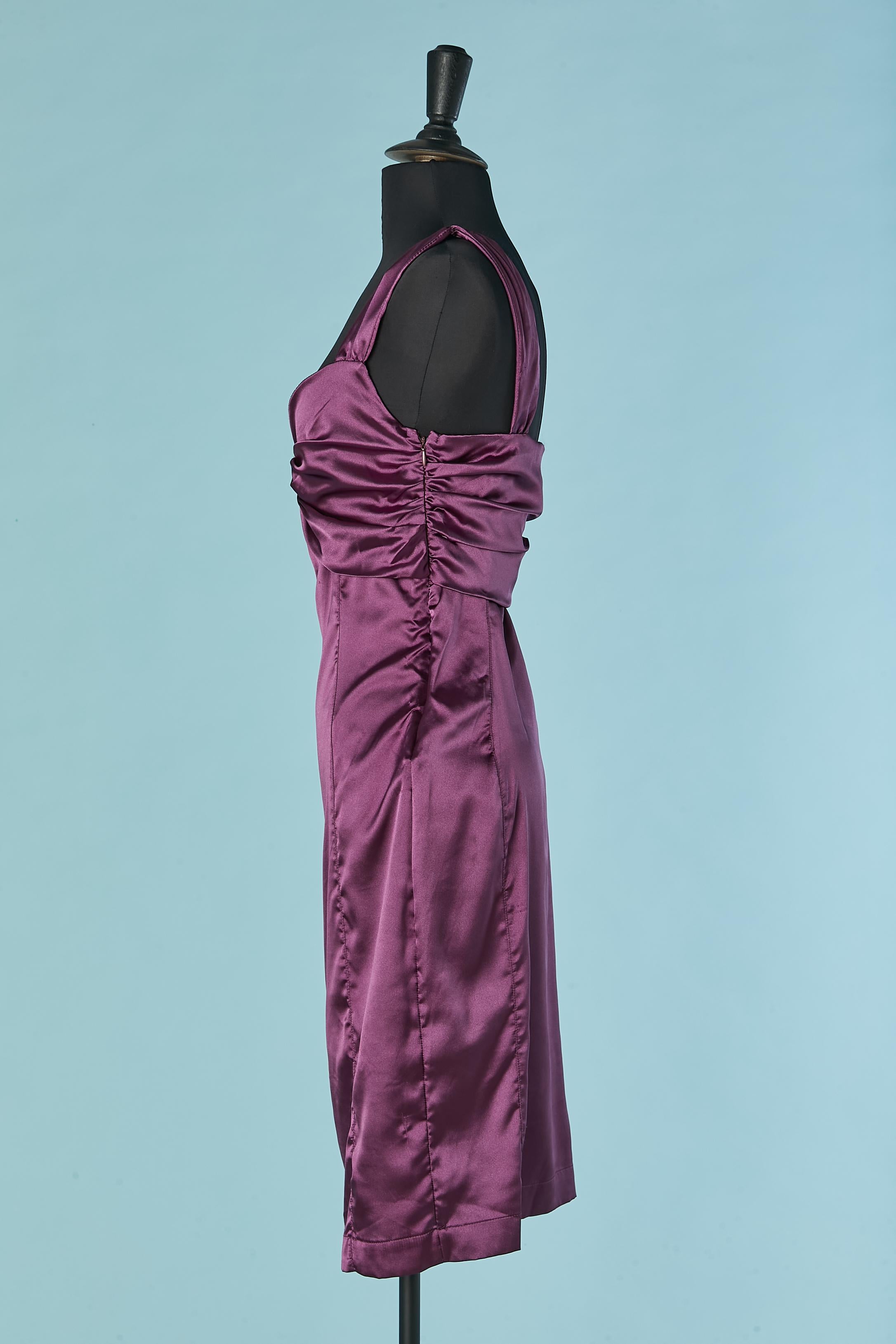 Purple sleeveless cocktail dress Roberto Cavalli ( New with tag) In New Condition For Sale In Saint-Ouen-Sur-Seine, FR