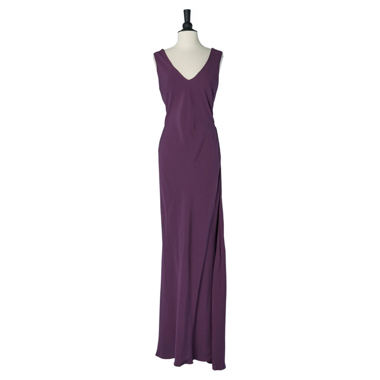 purple dior dress Christian Dior by John Galliano Purple Satin Evening Dress and Shawl, ss 1998 For Sale at 1stDibs