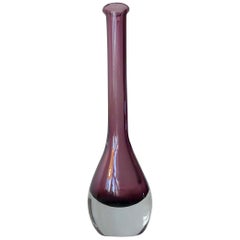 Purple Sommerso Glass Vase by Gunnar Nylund for Strömberg, Sweden, 1950s
