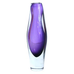 Vintage Purple Sommerso Vase by Josef Schott for Smallandshyttan
