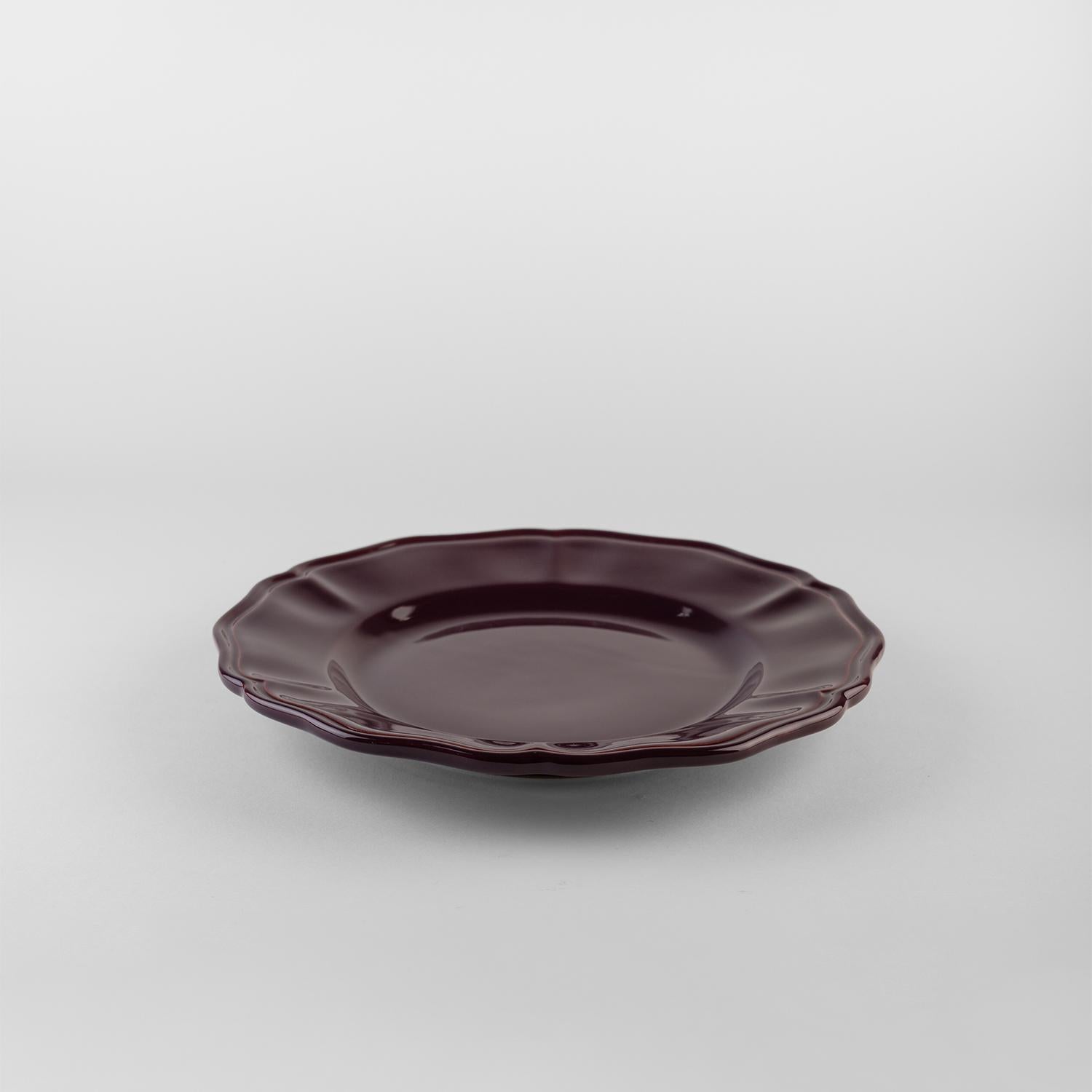 Los platos hondos morados sirven: Sopa, soporte, plato auxiliar para 4. Hecho a mano en Italia 2024 en Nuevo estado para la venta en San Miniato PI, IT