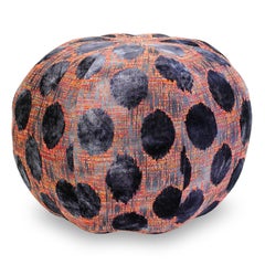 Purple Spotted Pouf Ottoman