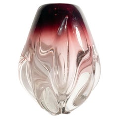 Purple Submerged Murano Glass Vase Attributed to Flavio Poli, 1960s