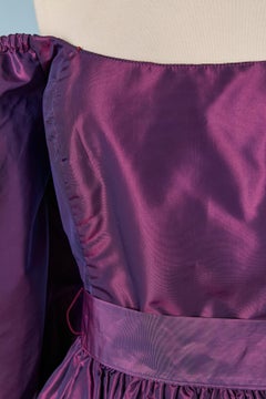 Purple taffetas cocktail dress VICTOR COSTA