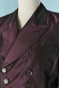 Chaqueta de doble botonadura de tafetán morado JEAN-PAUL GAULTIER Classique