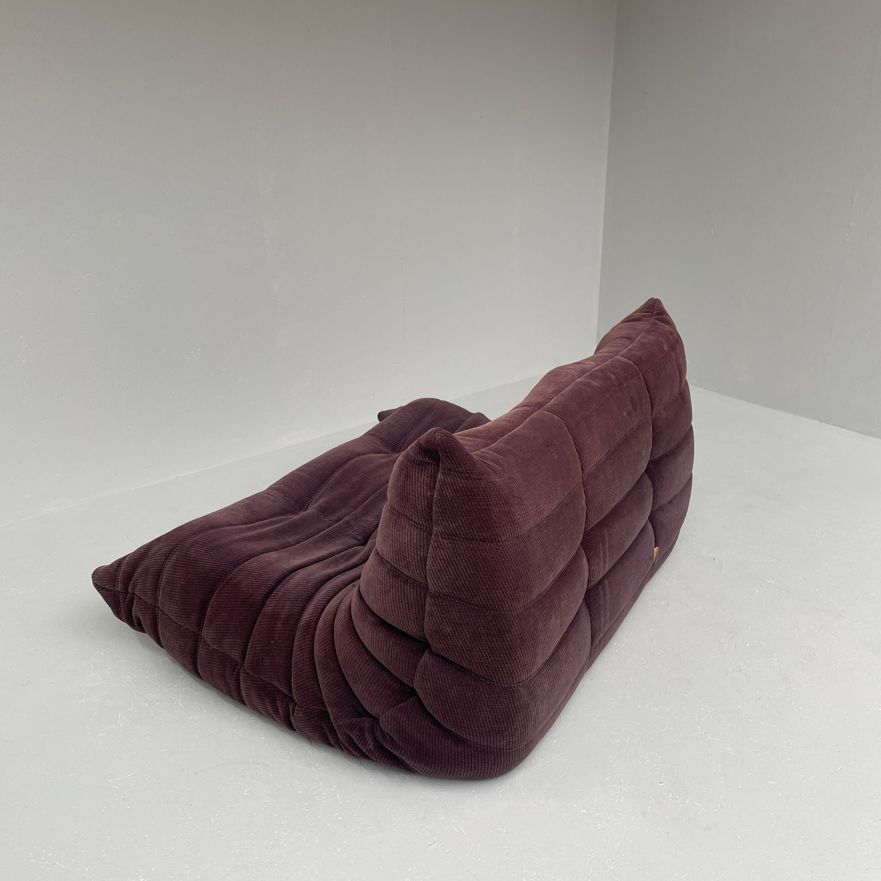 Purple Togo by Michel Ducaroy for Ligne Roset in original fabric 2seater 7