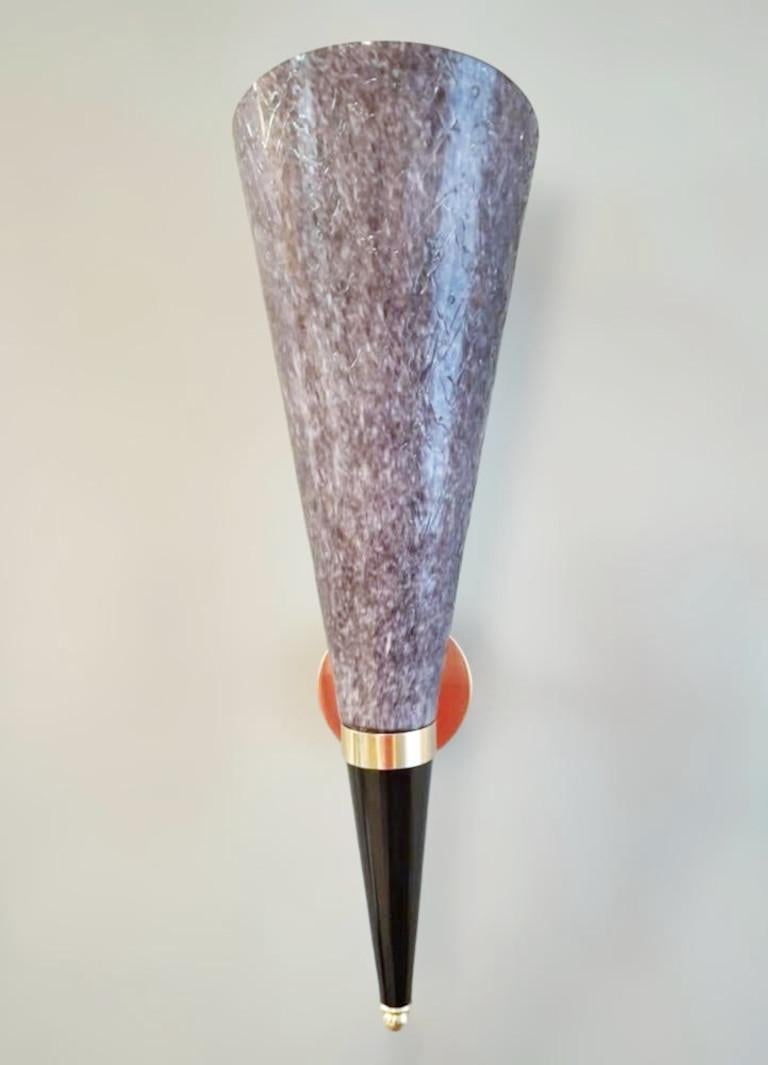 italien Applique torchère violet foncé en vente
