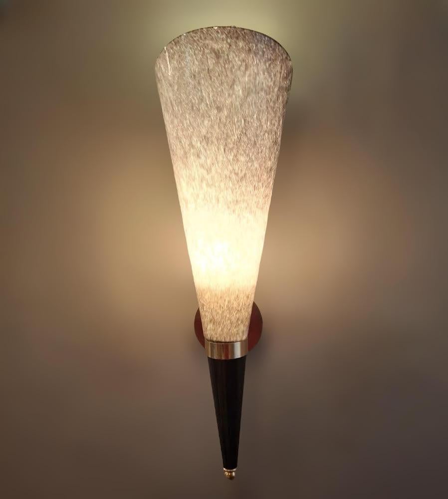 Applique torchère violet foncé Excellent état - En vente à Los Angeles, CA