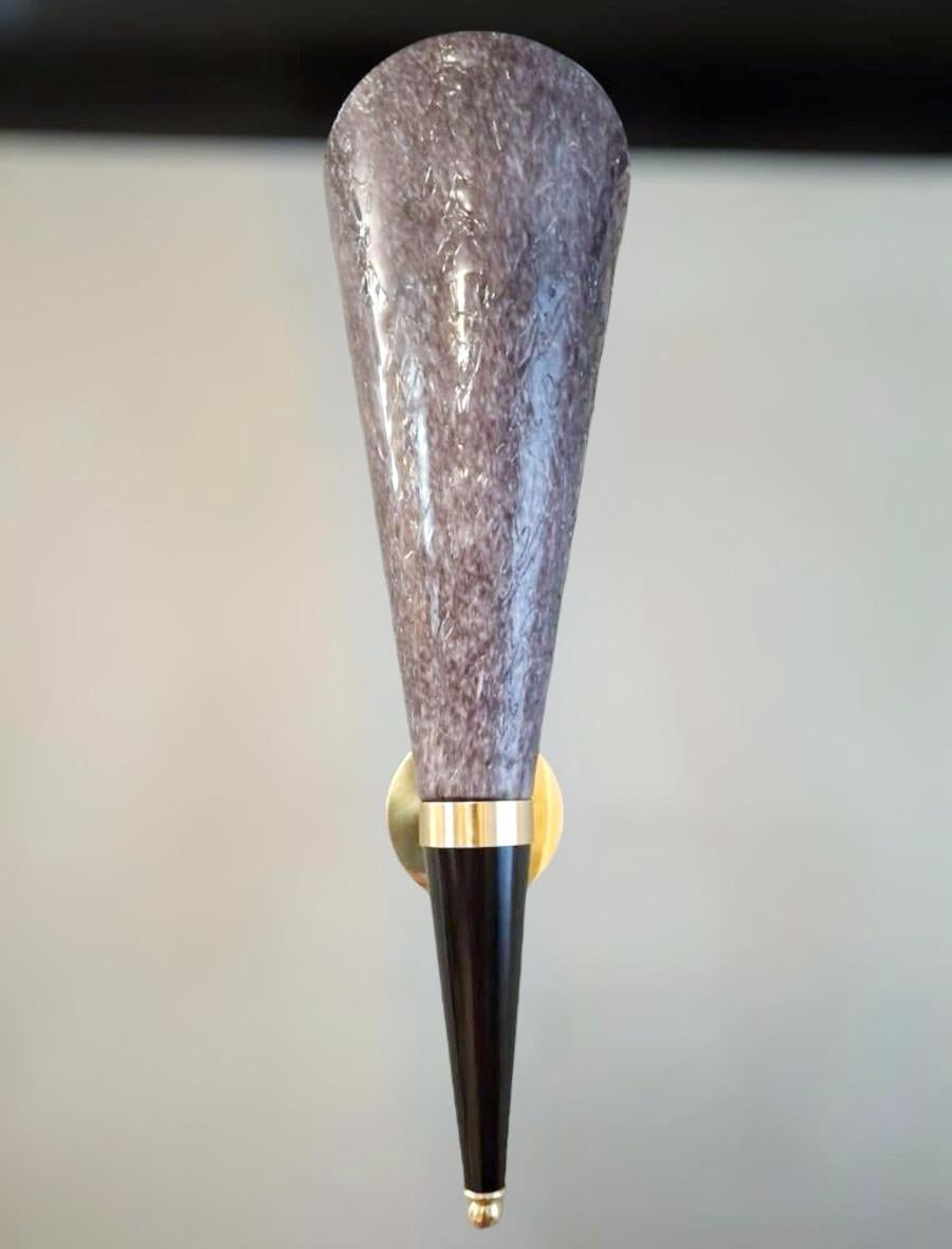 XXIe siècle et contemporain Applique torchère violet foncé en vente